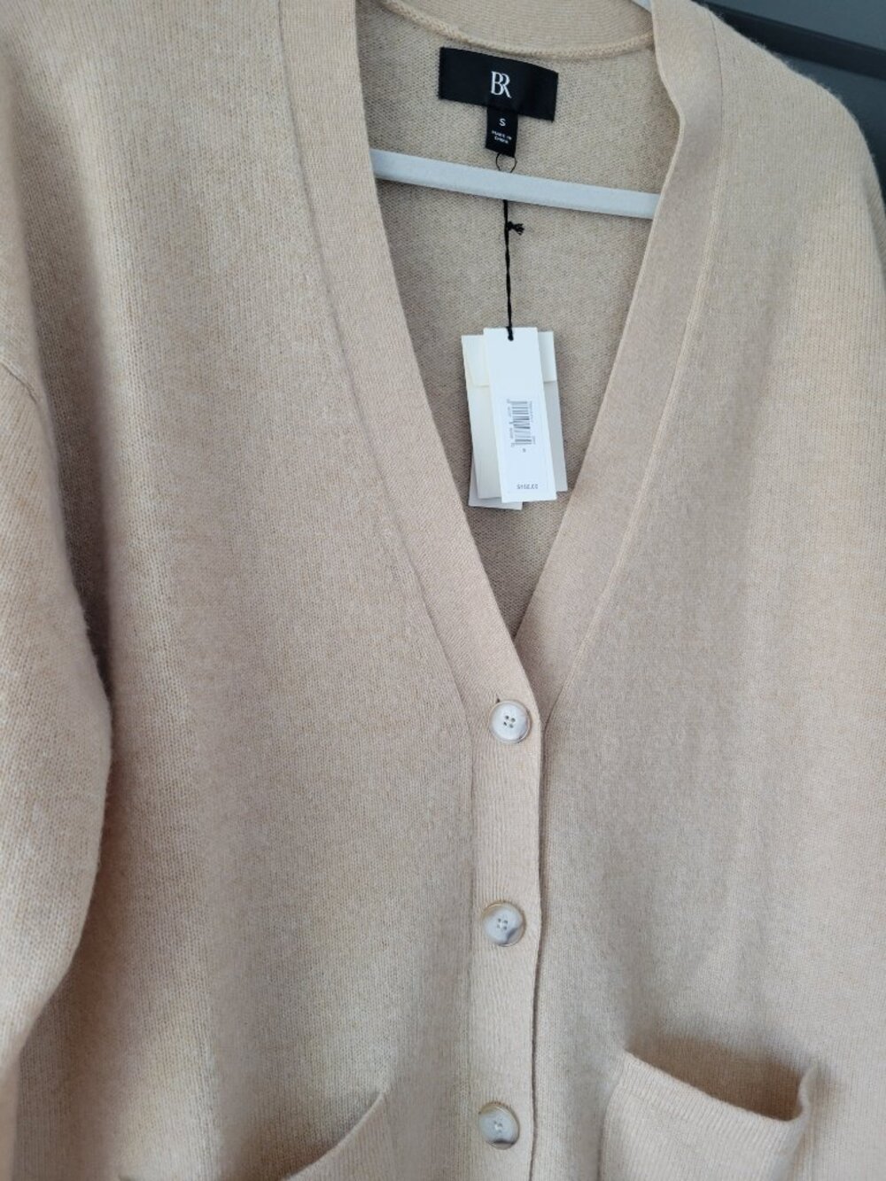 Banana Republic Caro Oversized Lightweight Cashmere Cardigan Color Sandstorm NWT - Picture 4 of 10